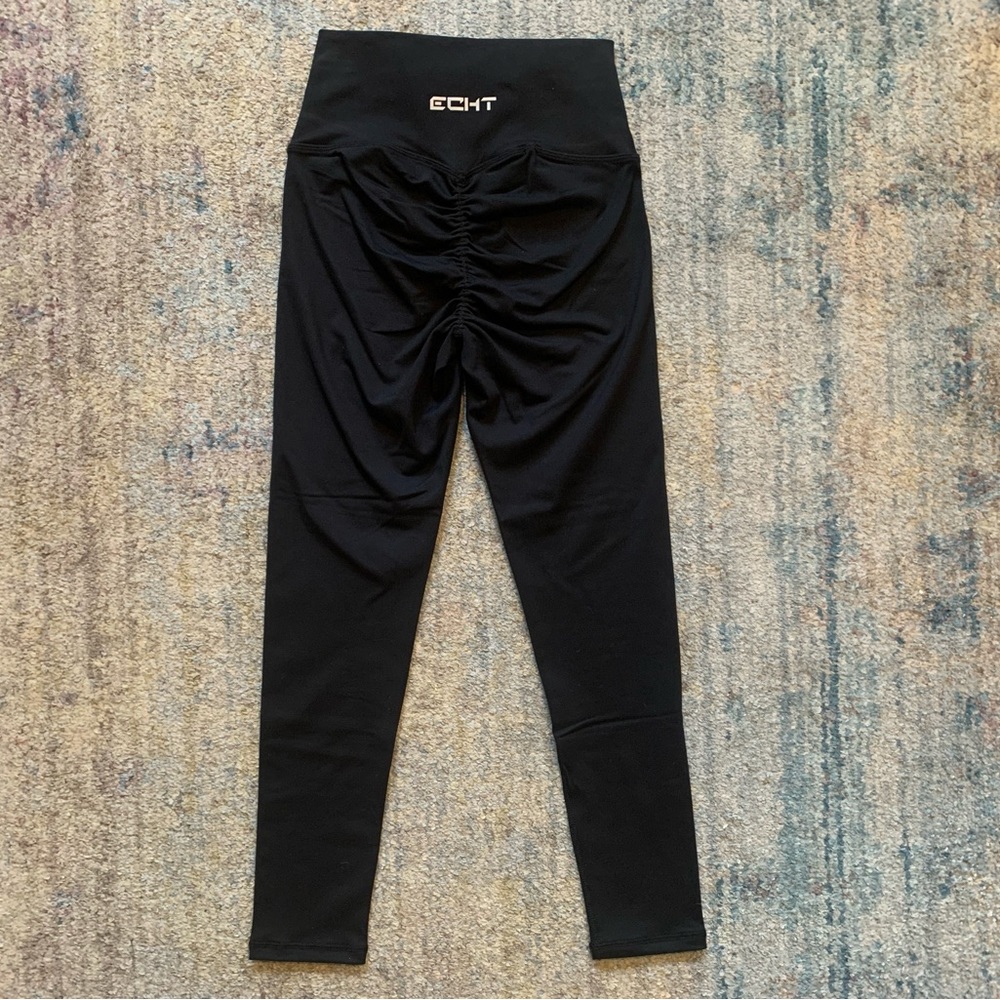 New Echt Apparel Scrunch Leggings Black Size S